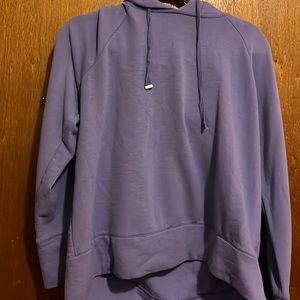 this is a purple hoodie with a soft inside fabric